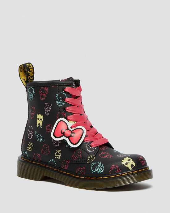 Botas Dr. Martens 1460 Hello Kitty & Friends Niña Negros/Multicolor MX-59376